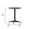 Flash Furniture Mellie 23.5'' Black Round Metal Indoor-Outdoor Table with Base TLH-052-1-BK-GG - alternate 4